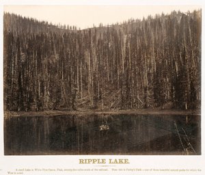 Ripple Lake, White Pine Cañon, Utah, desde el Gran Oeste Ilustrado En una serie de vistas fotográficas de todo el continente tomadas a lo largo de la línea del ferrocarril Union Pacific, al oeste de Omaha, Nebraska, por A. J. Russell. Volumen I de Andrew Joseph Russell