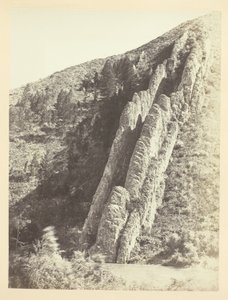 Rocas dentadas o tobogán del diablo, (vista cercana)-Weber Canon, Utah de Andrew Joseph Russell