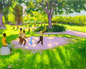 Práctica de cricket, Jardines Botánicos, Dominica, Granadinas, Indias Occidentales de Andrew Macara