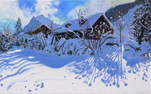 Nieve fresca, Morzine Village, 2015 de Andrew Macara