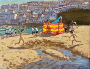 Rompevientos naranja y amarillo, St Ives
