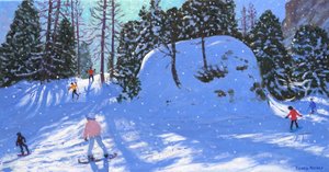 Rock City, Val Gardena, Italia, 2020 (óleo sobre lienzo) de Andrew Macara
