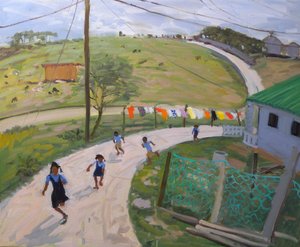 Escolares, 2011 (óleo sobre lienzo) de Andrew Macara