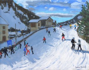 Esquiando hacia Selva Val Gardena, 2016 de Andrew Macara