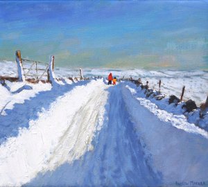 Carretera despejada de nieve, Distrito de los Picos de Derbyshire, 2019 de Andrew Macara
