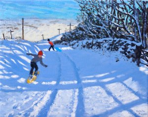 El snowboarder, Dove Head, Derbyshire de Andrew Macara