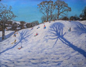 Dos sombras de árboles, Bolehill, Wirksworth, 2009 de Andrew Macara