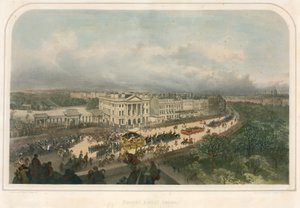 Desfile pasando por Apsley House, Hyde Park Corner, Piccadilly, Londres de Andrew Maclure