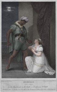 Othello. Acto 4. Escena 2. Un apartamento en el castillo. Desdémona y Othello, 1801 de Andrew Michel