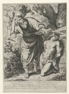 sacrificio de isaac de Andries Jacobsz. Stock