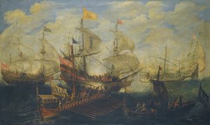 Batalla naval entre turcos y cristianos