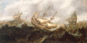 Barcos en mar tormentoso