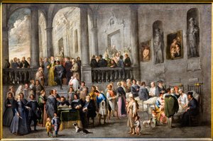 Asistiendo a los enfermos, hacia 1640 (óleo sobre lienzo) de Andries van & Wael Cornelis de (1592 1667) Eertvelt