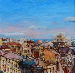 Azoteas coloridas de la ciudad de Andrii Kutsachenko