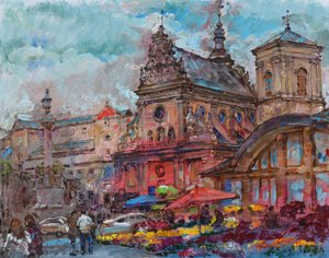 Un mercado urbano lleno de vida de Andrii Kutsachenko