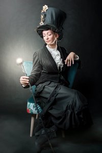 Elegante retrato steampunk