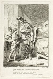 Minerva enseñando a un joven artista, ilustración para el Catalogue historique du Cabinet de Mariette de Ange Laurent de Lalive de Jully