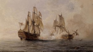 Combate del navío Glorioso con el británico Dartmouth en 1747 – Siglo XIX de Angel Maria Cort