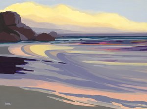 El resplandor del atardecer en la costa de Angela Seear