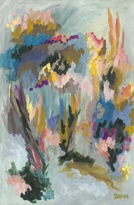 Abstracto floral vibrante de Angela Seear