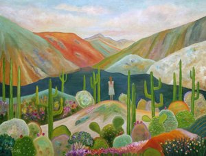 Panorama del desierto lleno de color