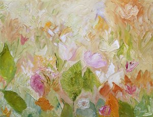 Flores en tonos pastel con textura