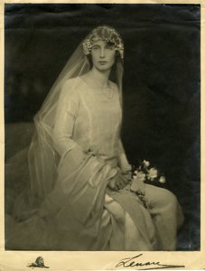 Fotografía de boda de Lady Anne Hunloke (de soltera Cavendish)
