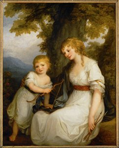 La Baronne de Kruedener et son fils - La baronesa Kruedener y su hijo ... de Angelica Kauffman