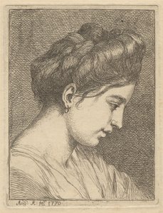 Cabeza de joven de perfil de Angelica Kauffmann