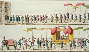 Procesión del Rey de Birmania, ilustración de 