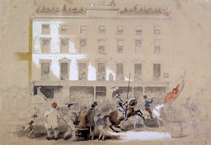 Desfile del Alcalde, Cornhill, Londres, 1849 de Angelo Collen Hayter