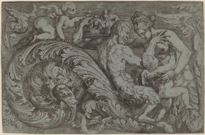 Panel decorativo con figuras mitológicas de Angelo Falconetto