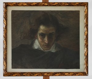 Retrato de un músico (pastel) de Angelo Longanesi