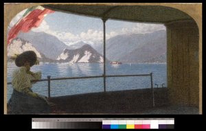 Un barco en el Lago Maggiore, 1915