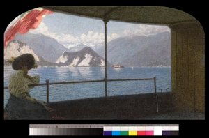 Un bote en el Lago Maggiore