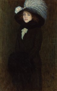 Retrato de una joven (óleo sobre lienzo) de Angelo Torchi