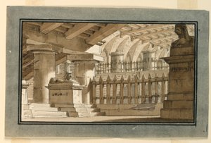 Diseño de escenario, prisión egipcia de Angelo Toselli
