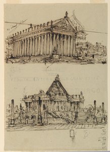 Diseño de escenario, exterior de templos de Angelo Toselli