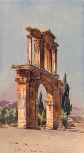 Arco de Adriano, Atenas (litografía en color)