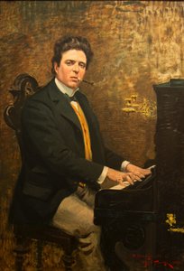 Retrato del compositor Pietro Mascagni 1863-1945, 1899 de Angiolo Tommasi