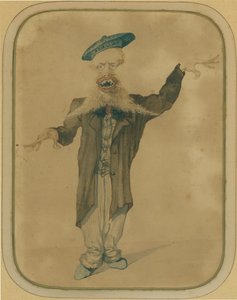 Caricatura de Telemaco Signorini de regreso de París, c.1884 (temple sobre cartón) de Angiolo Tricca