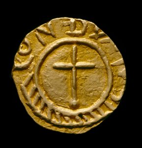 Moneda de Crondall no. 59, Moneda Anglo-Sajona del Tesoro de Crondall, Crondall, Hampshire (oro)