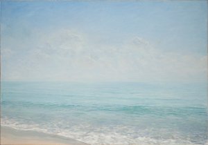 Alzando la esperanza, 2018 (óleo y pan de oro sobre panel) de angus hampel