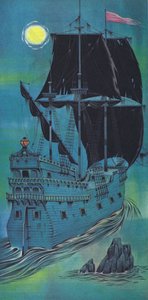 Barco fantasma (litografía en color) de Angus McBride