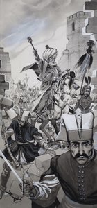 La caída de Constantinopla (gouache sobre papel) de Angus McBride