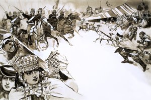 Los franceses invaden Argelia (gouache sobre papel) de Angus McBride