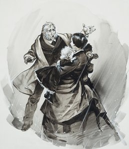 ¿Dónde están los demás" (gouache sobre papel) de Angus McBride