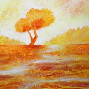 Árbol otoñal dorado de Ania Witwitzka