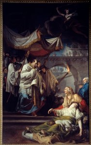 San Carlos Borromeo comunicando a los pestíferos de Anicet Charles Gabriel Lemonnier