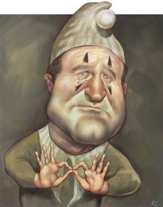 Robin Williams, 2000 (acrílico sobre tabla ilustración) de Anita Kunz
